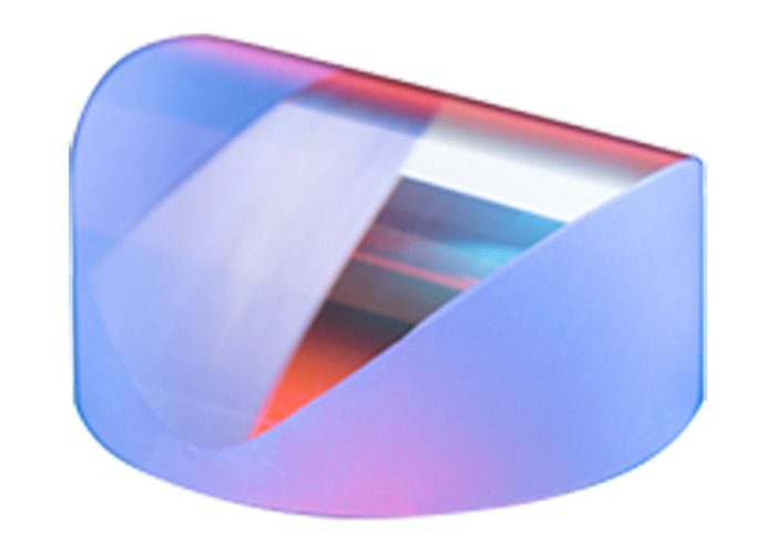 圆形平凸柱面镜 单层氟化镁膜